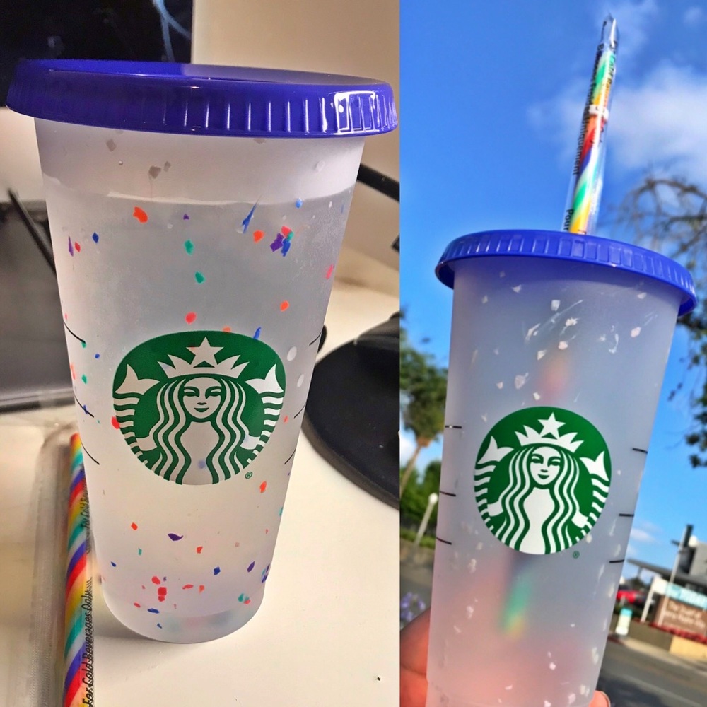 Starbucks confetti cup